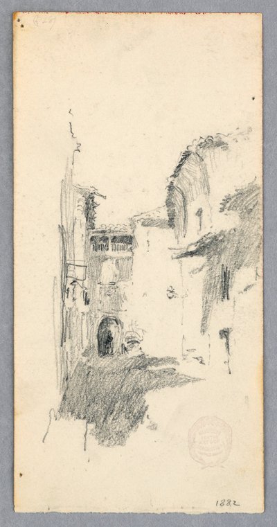 Zeichnung, Straßenszene, 1882 von Robert Frederick Blum