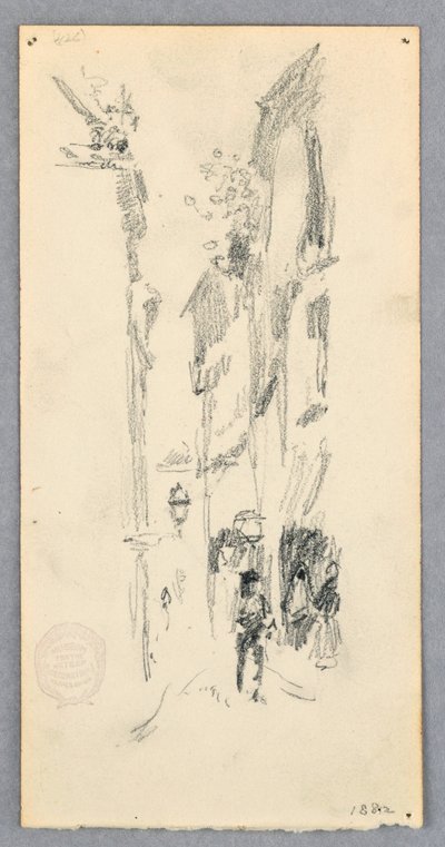 Zeichnung, Straßenszene, Venedig, 1882 von Robert Frederick Blum