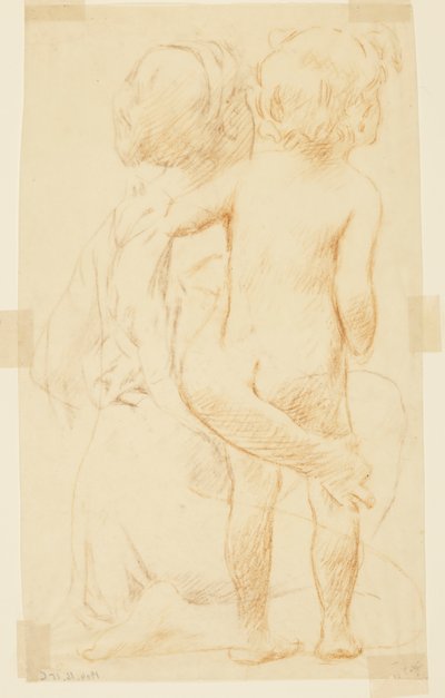 Studie für eine sitzende Frau mit einem Kind, „Vintage Festival“, Mendelssohn Glee Club, New York, NY von Robert Frederick Blum