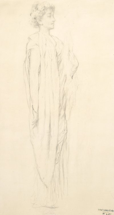 Studie einer drapierten weiblichen Figur für das Wandgemälde 