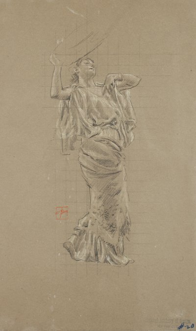 Studie einer weiblichen Figur für das Wandgemälde 