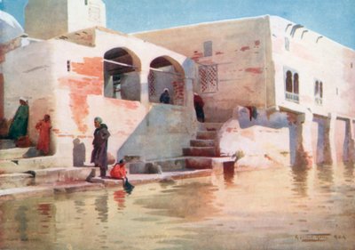 Eine Moschee am Wasser in Menzala von Robert George Talbot Kelly