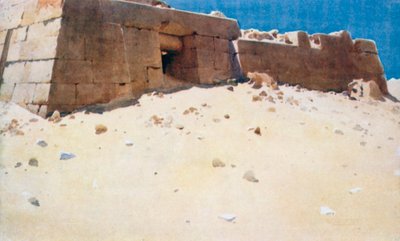 Mastaba unterhalb der zweiten Pyramide von Robert George Talbot Kelly