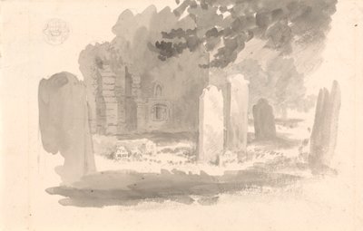 Friedhof von St. Stephen, Jersey, mit dem Grab des Bruders des Künstlers von Robert Hills