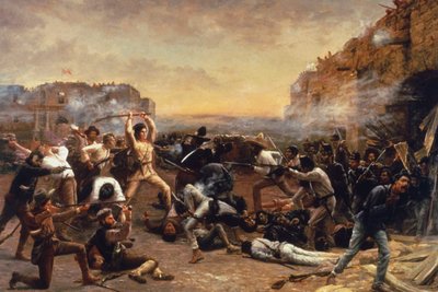 Der Fall des Alamo oder Crocketts letzter Widerstand von Robert Jenkins Onderdonk