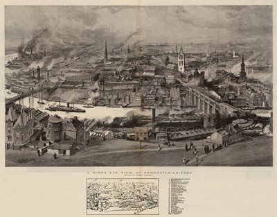 Vogelperspektive von Newcastle-on-Tyne von Robert Jobling