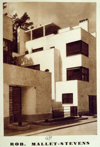 Haus in der rue Mallet-Stevens, 16. Arrondissement in Paris, ca. 1930 von Robert Mallet Stevens