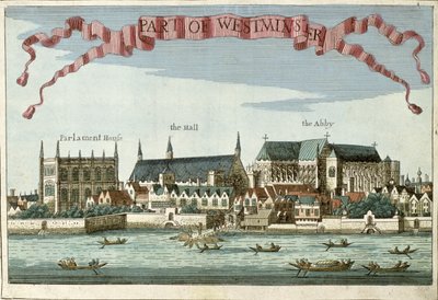 Westminster mit der Abtei, Halle und dem Parlamentshaus, aus 