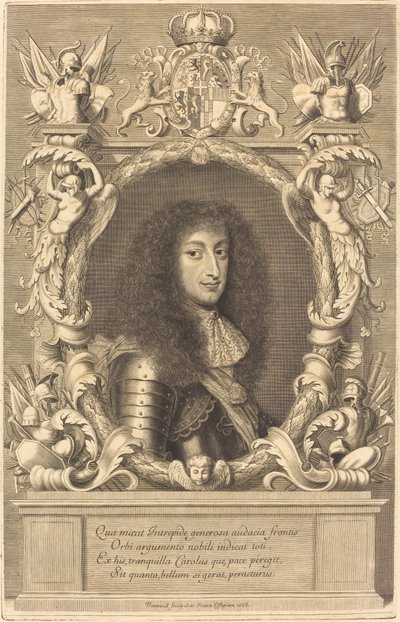 Charles-Emmanuel, Herzog von Savoyen von Robert Nanteuil after Justus van Verus