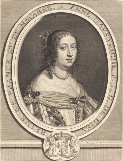 Anna von Österreich, Königin von Frankreich und Navarra von Robert Nanteuil after Pierre Mignard I