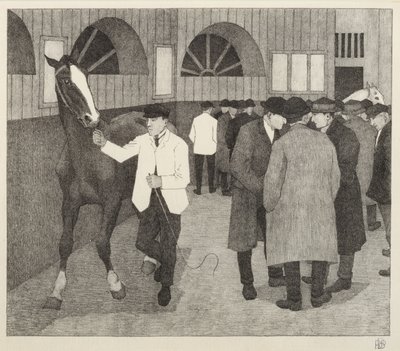 Pferdehändler am Barbican, 1921 von Robert Polhill Bevan
