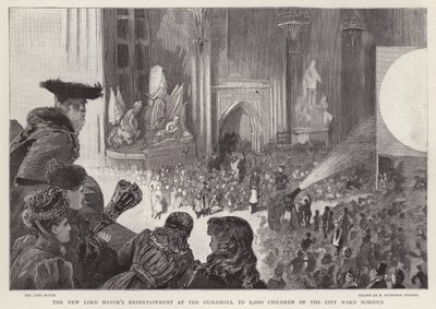 Die neue Unterhaltung des Lord Mayor in der Guildhall für 2000 Kinder der Stadtschulen von London von Robert Ponsonby (after) Staples