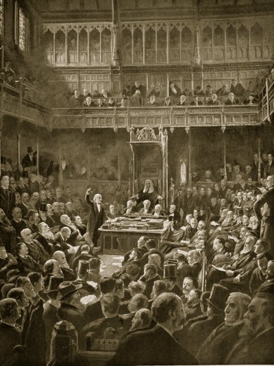 Gladstone stellt das Home-Rule-Gesetz vor, Februar 1893 von Robert Ponsonby Staples