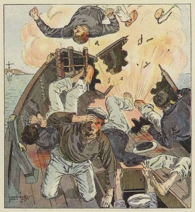 Das Boot unter dem Kommando von Leutnant Pell wird von einer Torpedo zerstört von Robert Salles