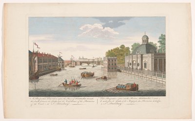 Ansicht des Flusses Fontanka in Sankt Petersburg von der Nordseite von Robert Sayer (possibly)
