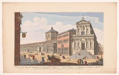 Ansicht der Kirche Santo Spirito in Sassia in Rom von Robert Sayer