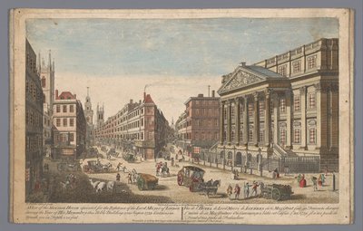 Ansicht des Mansion House in London von Robert Sayer