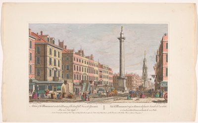Ansicht des Denkmals für das Große Feuer von London von Robert Sayer