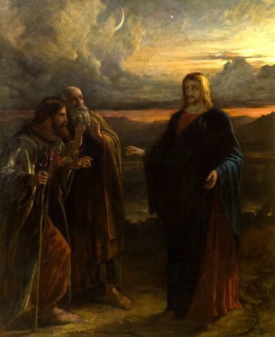 Christus und die zwei Jünger auf dem Weg nach Emmaus von Robert Scott Lauder