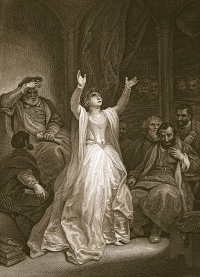 Verurteilung von Anne Boleyn, graviert von George Noble, Illustration aus David Humes 