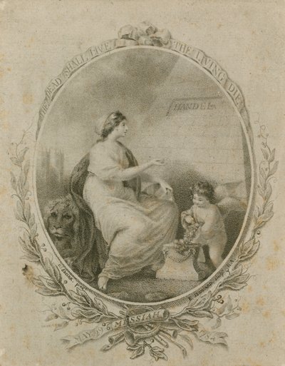 Werbung für eine Aufführung von Händels Messias, Westminster Abbey, London, 29. Mai 1784 von Robert Smirke