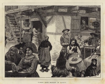 Menschenhaarmarkt im Elsass von Robert Walker Macbeth