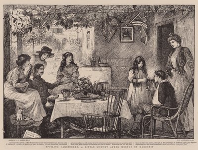 Verwöhnende Karabiniers, ein kleiner Luxus nach Monaten der Entbehrung von Robert Walker Macbeth