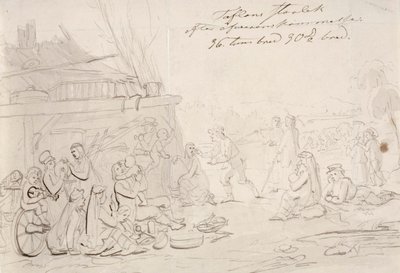 Szene im Hof eines Landgasthofs von Robert Wilhelm Ekman