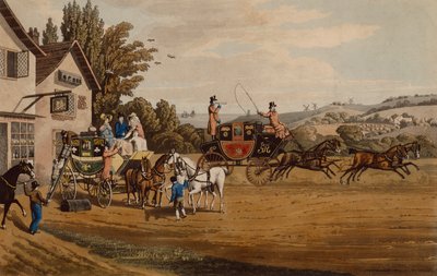 Eine Londoner Post- und Reisekutsche von Robert the Elder Havell