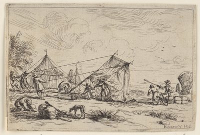 Aufstellen eines Zeltes von Robert van den Hoecke