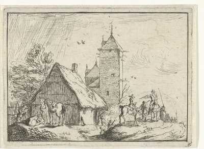 Reiter bei einem Turm von Robert van den Hoecke