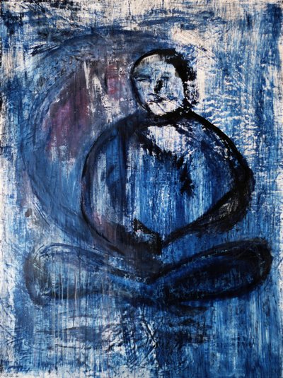 Abstrakte blaue Meditation von RodMacIver