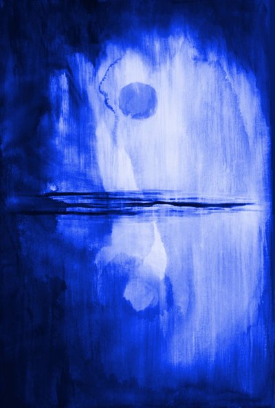 Abstraktes blaues Mondlicht von RodMacIver