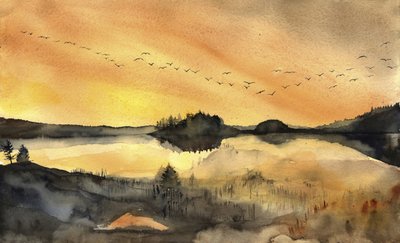 Goldener Seeuferflug von RodMacIver
