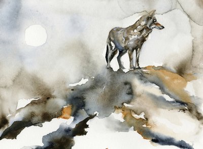 Einsamer Wolf Mond von RodMacIver