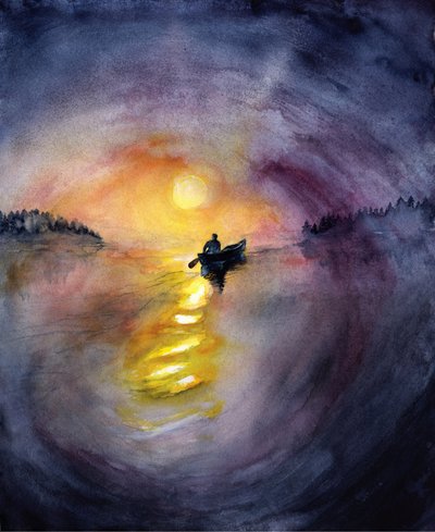 Einsamer Sonnenuntergangssee von RodMacIver