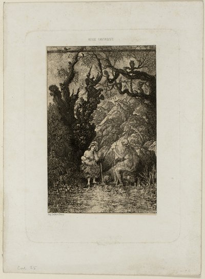 Der Tod und die junge Mutter, aus Revue Fantaisiste von Rodolphe Bresdin