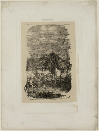 Bauernhaus, aus Revue Fantaisiste von Rodolphe Bresdin