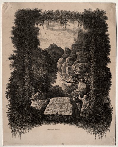Erstes Frontispiz für Fabeln und Märchen von Thierry-Faletans von Rodolphe Bresdin
