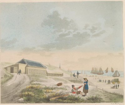 Strand bei Scheveningen, ca. 1825 von Roelof van der Meulen