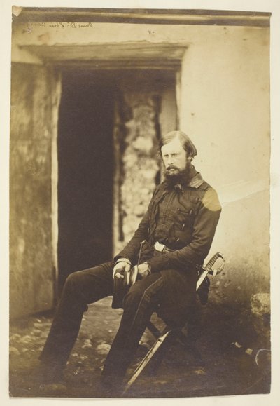 Prinz Edward von Sachsen-Weimar, Aufgenommen auf dem Feld, Krim von Roger Fenton