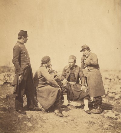Zuaven und Soldaten der Linientruppen von Roger Fenton