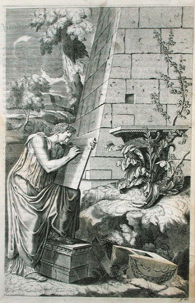 Klassische Szene eines Architekten bei der Arbeit, Illustration aus Chambrays 