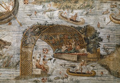 Detail des Nilotischen Mosaiks von Preneste (Palestrina) aus dem Heiligtum der Göttin Fortuna Primigenia, 80 v. Chr. von Roman