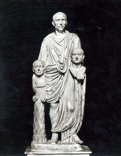 Lucius Junius Brutus hält Büsten seiner Vorfahren von Roman