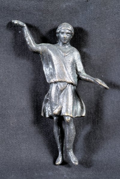 Opferstatuette aus Bronze, Privatsammlung, 2. Jahrhundert. Vermutlich von den Pilgern im Tempel des Mars. von Roman