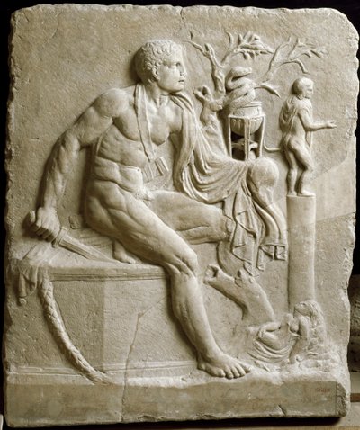 Orestes konsultiert das Orakel des Apollo in Delphi von Roman