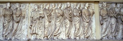 Prozession der Priester, Nordwand des Ara Pacis von Roman