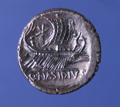 Darstellung einer Galeere. Pompeius der Große (Gnaeus Pompeius Magnus) von Roman