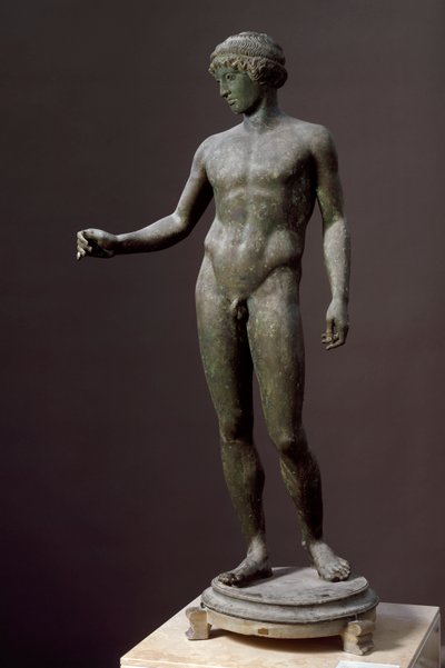Ephebe (Bronzeskulptur nach einem griechischen Original aus Pompeji) von Roman